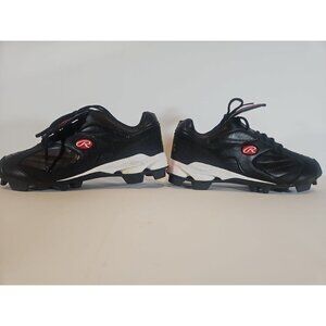 Men’s Rawlings Gold Series Baseball Cleats - Size 10.5, Black & Gold, Excellent